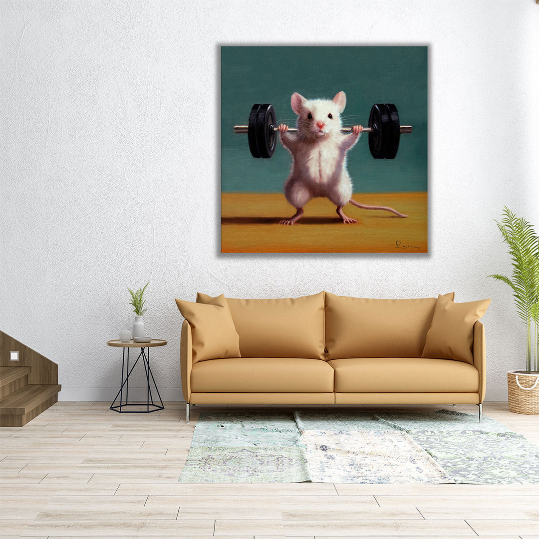 Gym Rat Back Squat - Canvas Print Wall Art