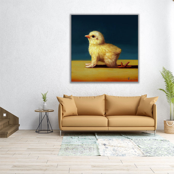 Yoga Chick Cow - Canvas Print Wall Art