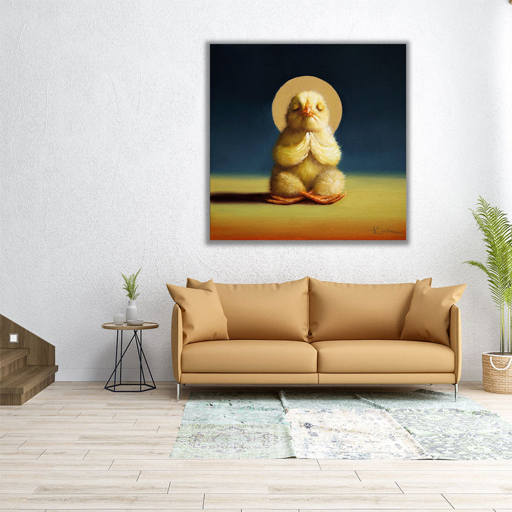 Yoga Chick Lotus - Canvas Print Wall Art