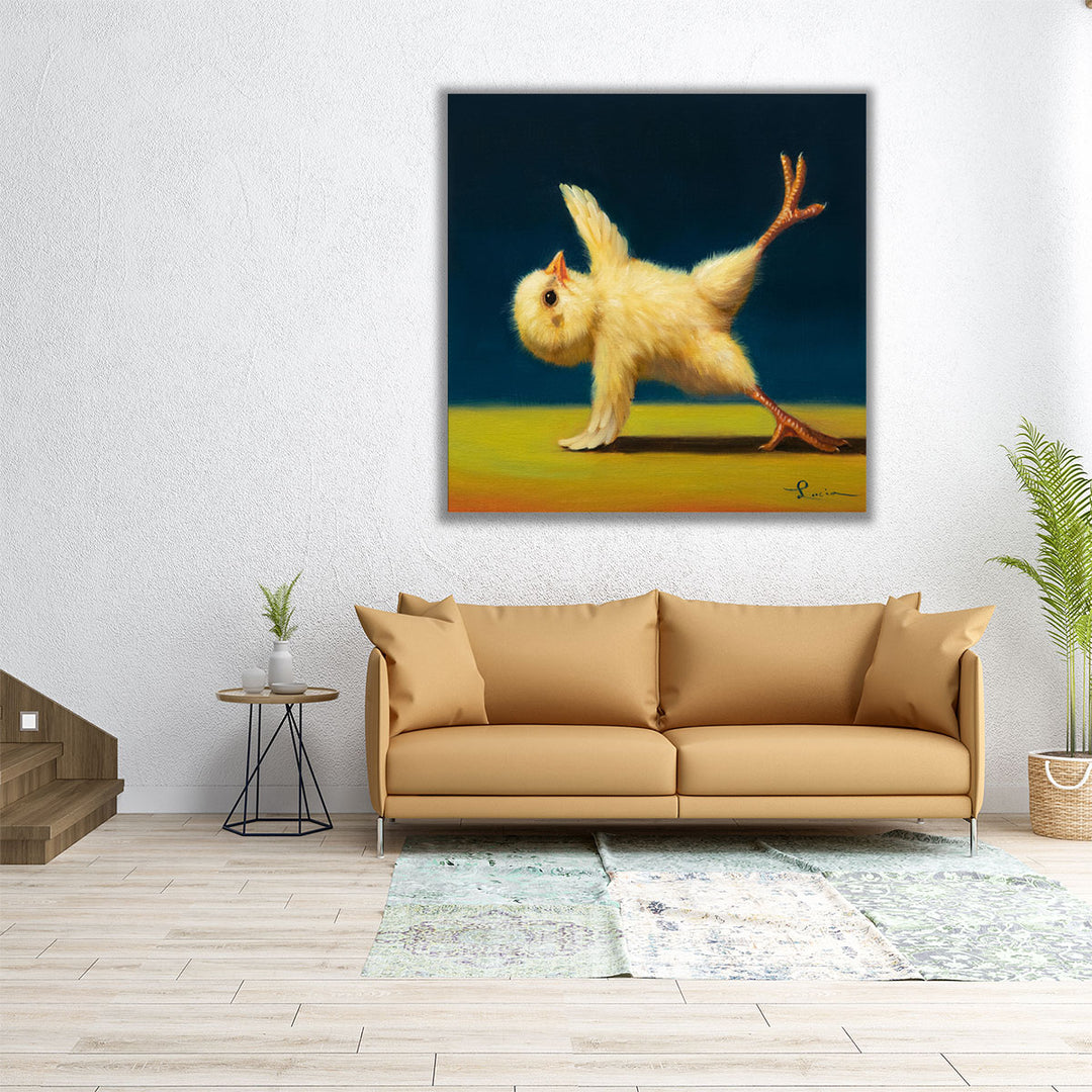 Yoga Chick Side Plank II - Canvas Print Wall Art
