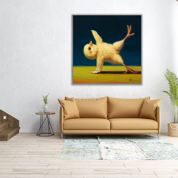 Yoga Chick Side Plank II - Canvas Print Wall Art