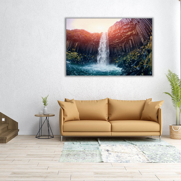 Svartifoss Black Fall, Iceland - Canvas Print Wall Art