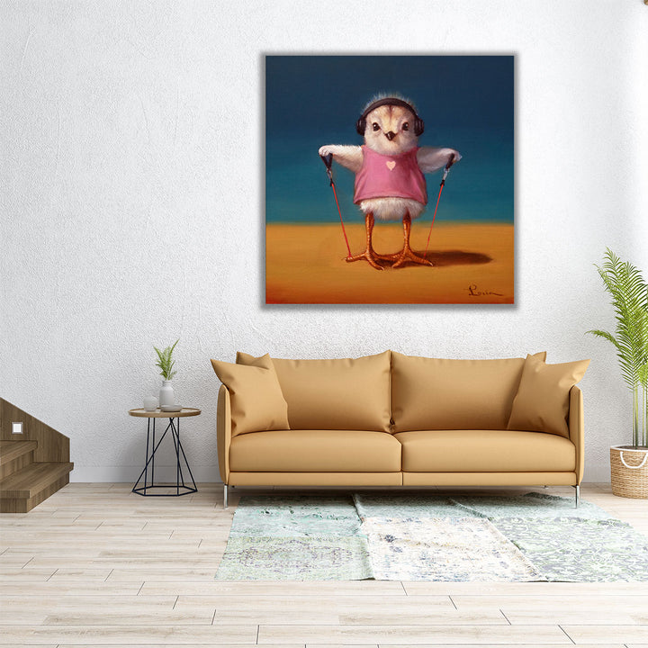 Lateral Raise Chick - Canvas Print Wall Art