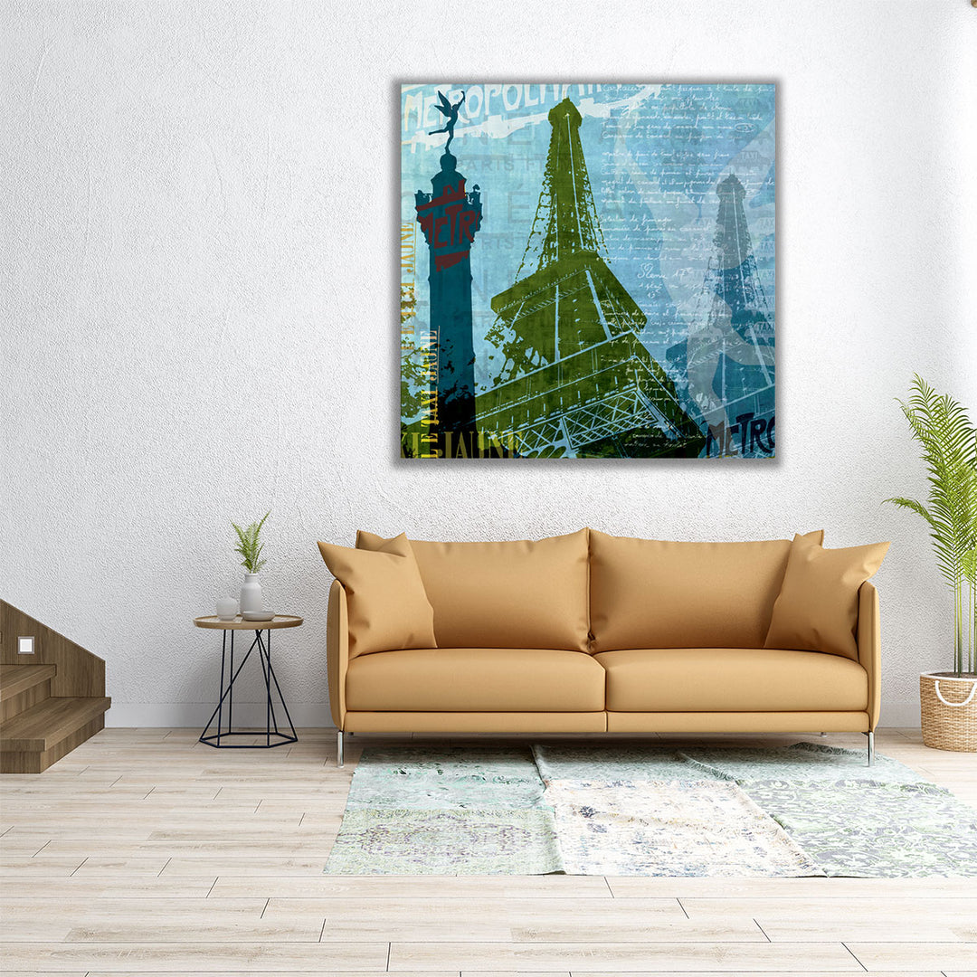 Paris French Blue - Canvas Print Wall Art