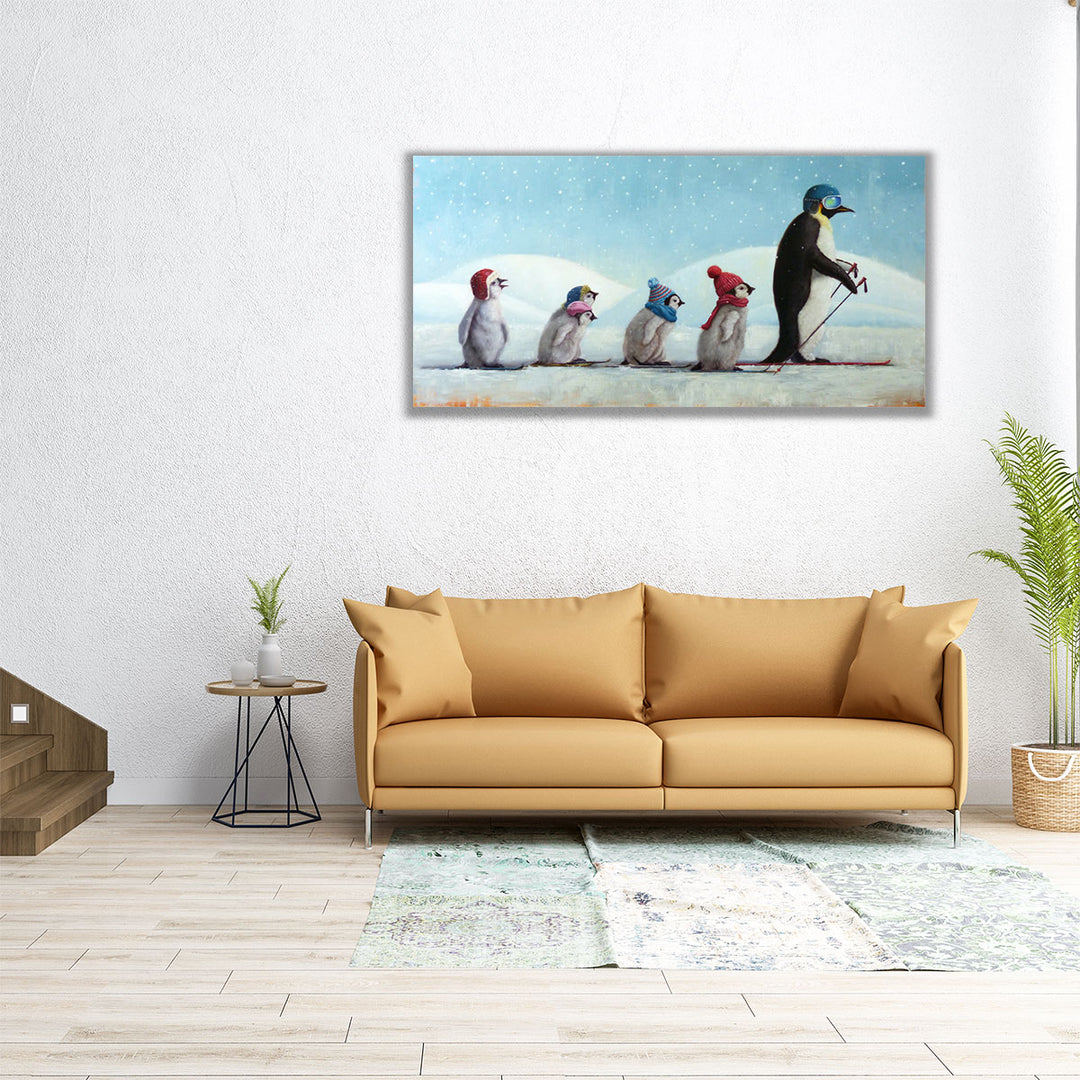 Ski School - Canvas Print Wall Art