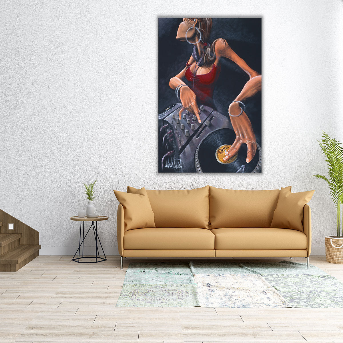 DJ Jewel Wall Art | Urban Music Artwork | David Garibaldi – Framed