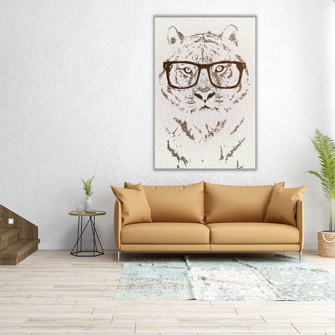 Hipster Tiger - Canvas Print Wall Art