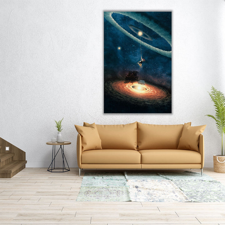 My Dream House in Another Galaxy - Canvas Print Wall Art