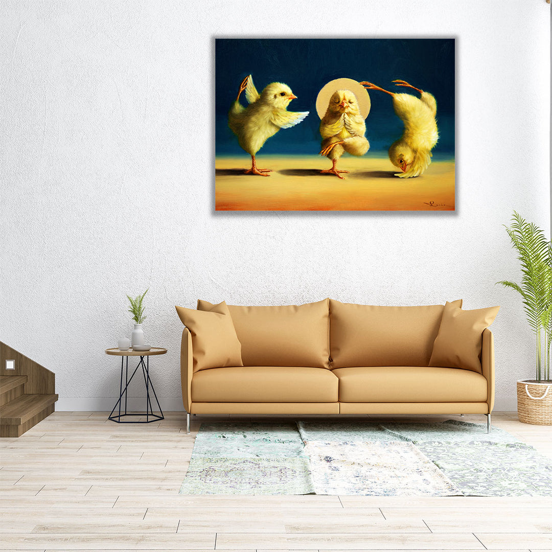 Yoga Chicks Three - Canvas Print Wall Art