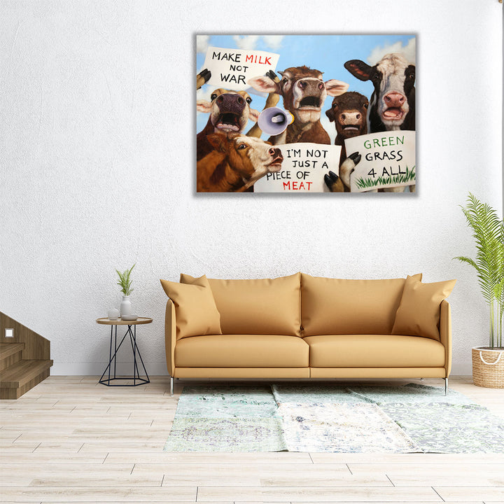 Political Moooovement - Canvas Print Wall Art