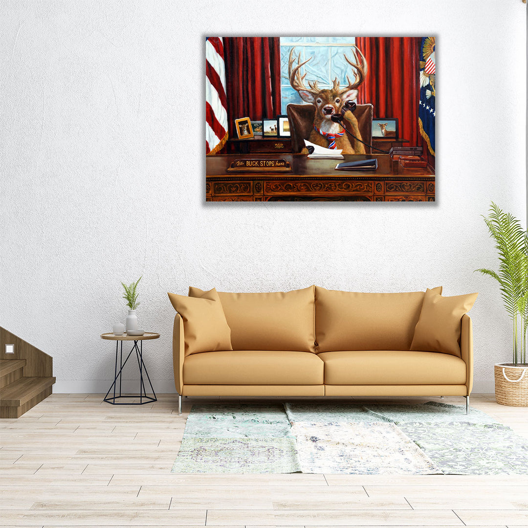 The Buck Stops Here - Canvas Print Wall Art