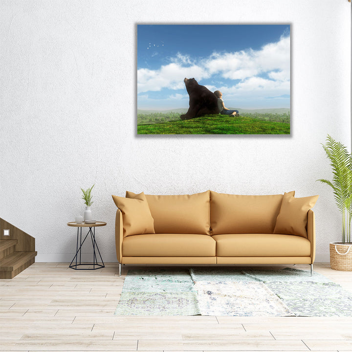 60x45 wall art with cloud, animal, and landscape