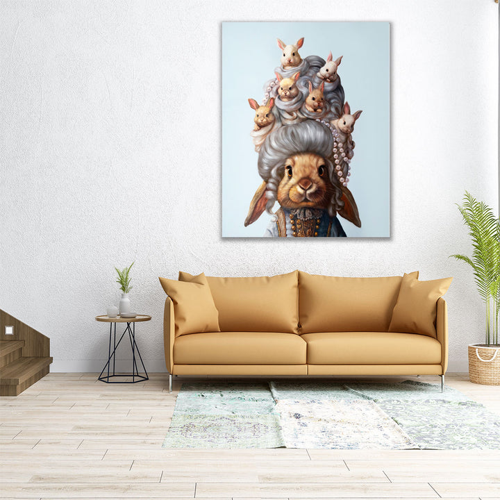 Full Head of Hares - Canvas Print Wall Art