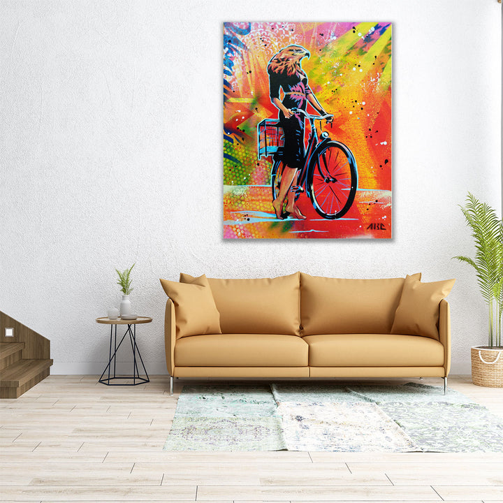 Cycle Soaring - Canvas Print Wall Art