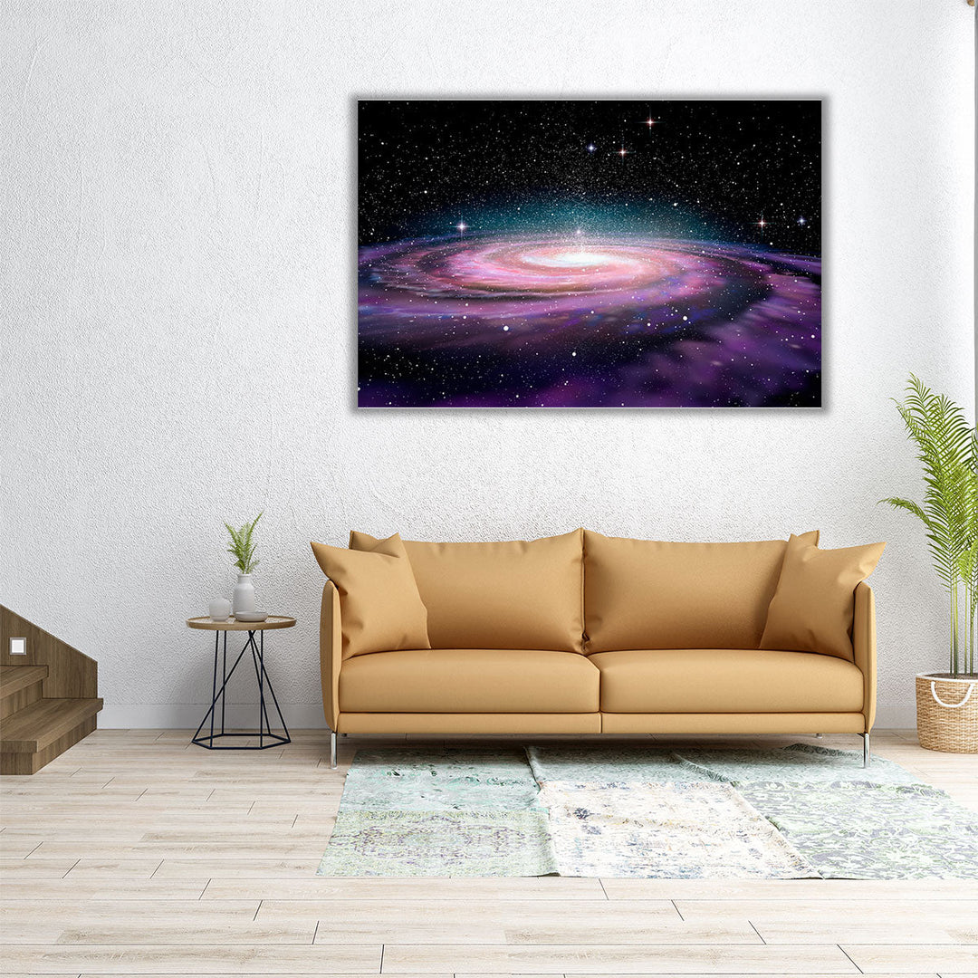 Andromeda Spiral Galaxy in Deep Space - Canvas Print Wall Art