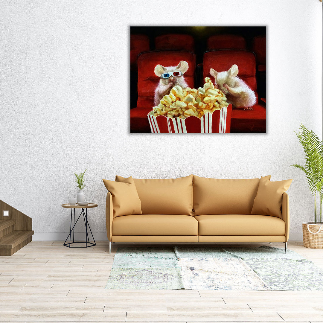 Movie Night 2 - Canvas Print Wall Art