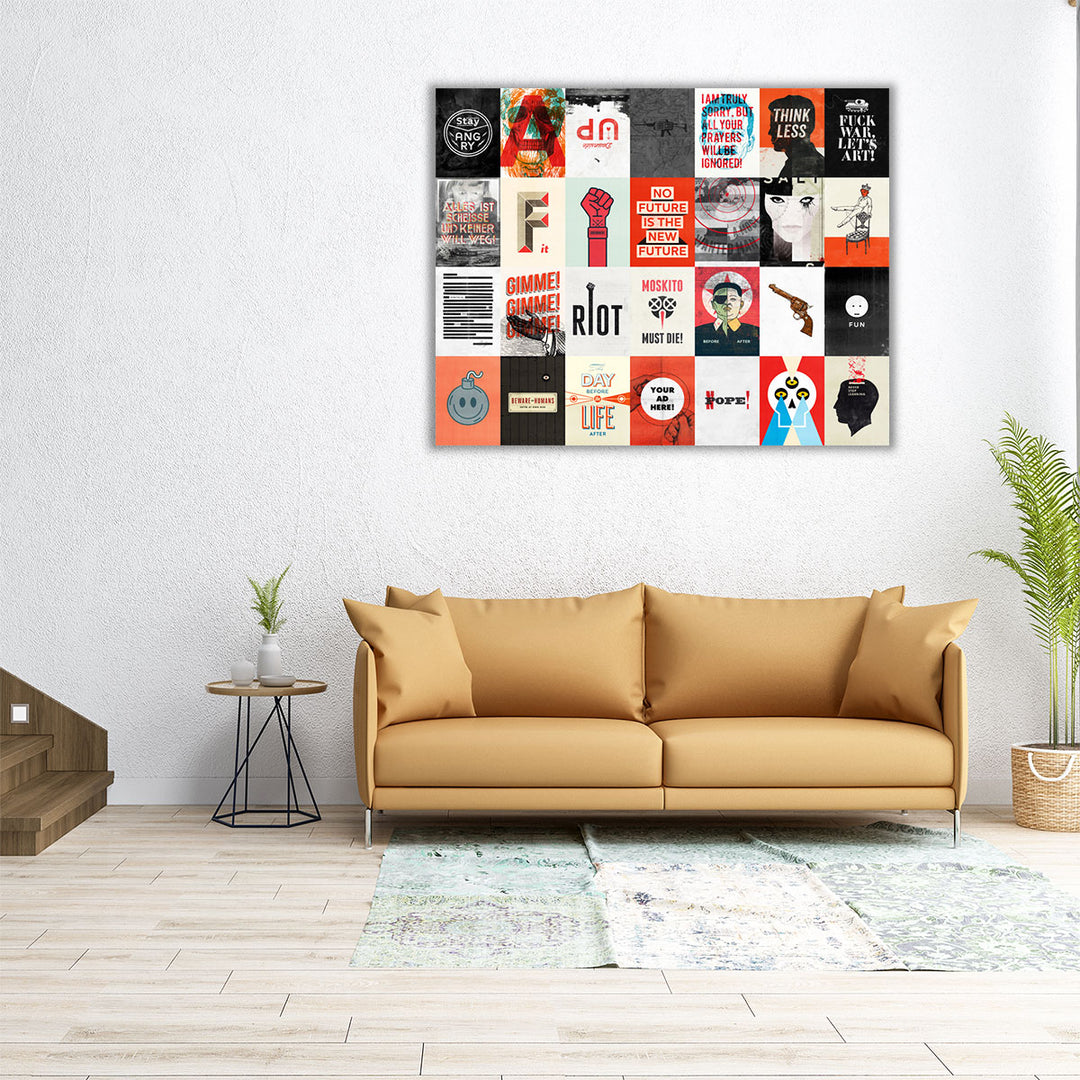 War Religion Government - Canvas Print Wall Art