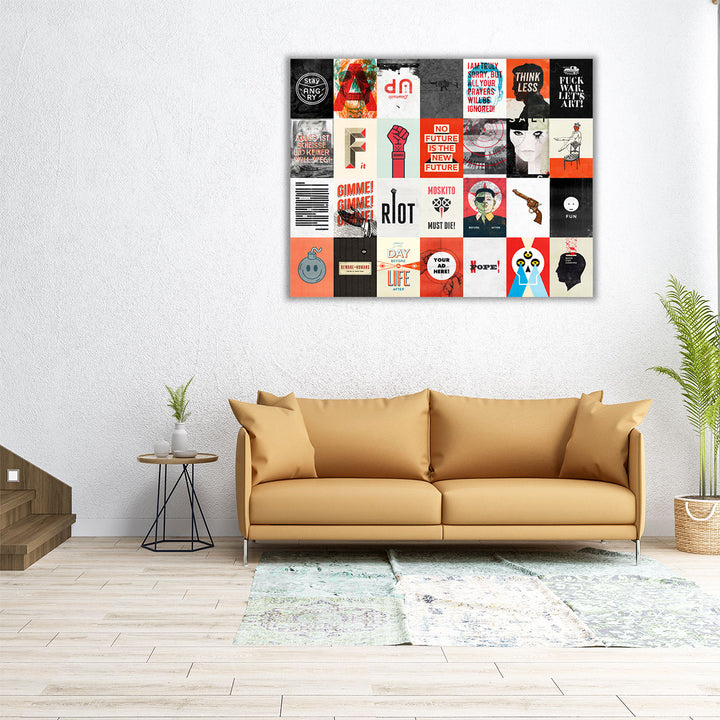 War Religion Government - Canvas Print Wall Art