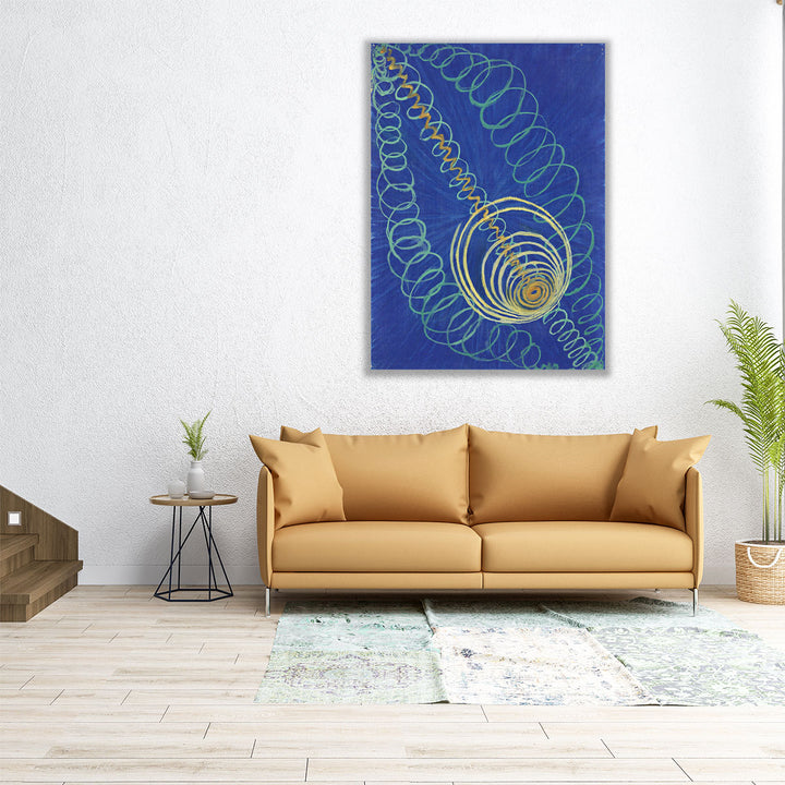 large living room art – dynamic spiral motif