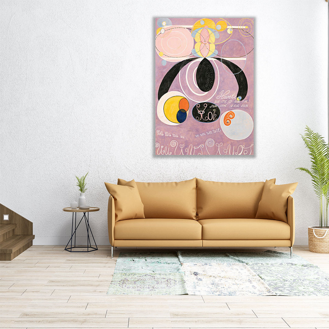 modern hallway art – angular black and yellow shapes