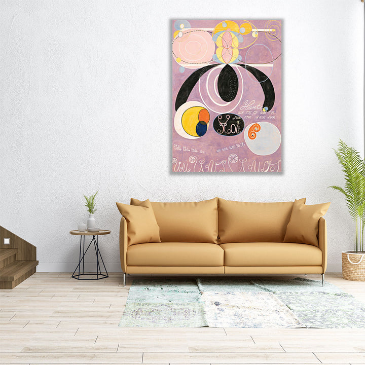 modern hallway art – angular black and yellow shapes