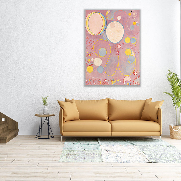 blue neutral circle wall art print