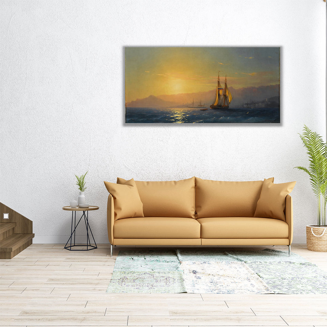 coastal artwork – serene water reflection
