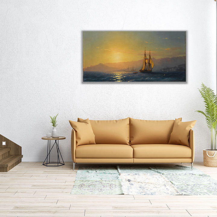 coastal artwork – serene water reflection