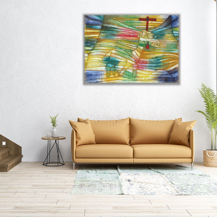 Wrapped canvas geometric line artwork