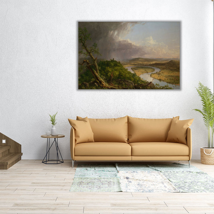 48×32 hallway landscape canvas green trees