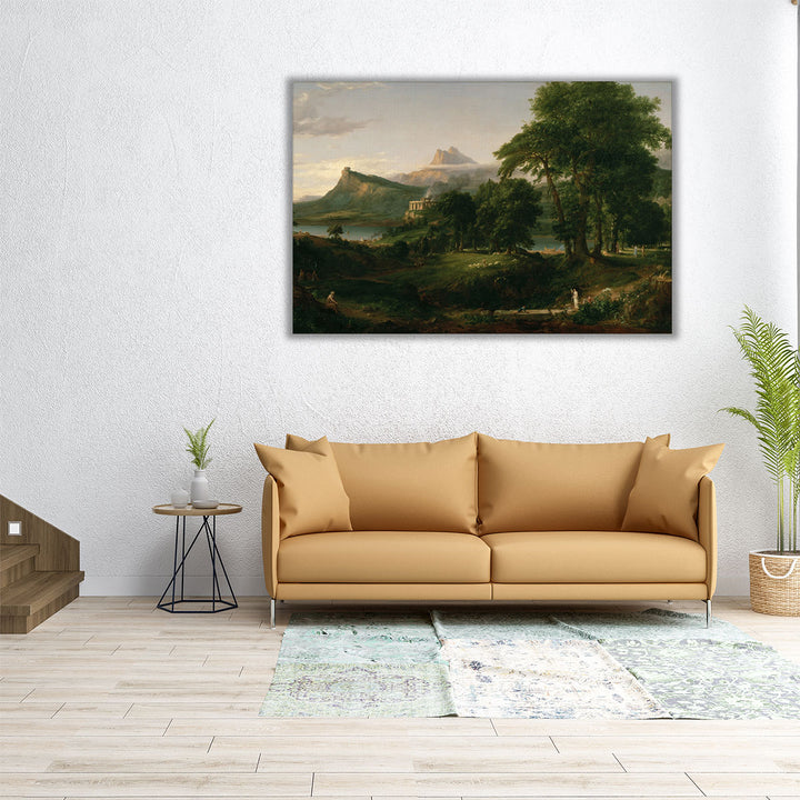 48×32 hallway canvas mountain panorama