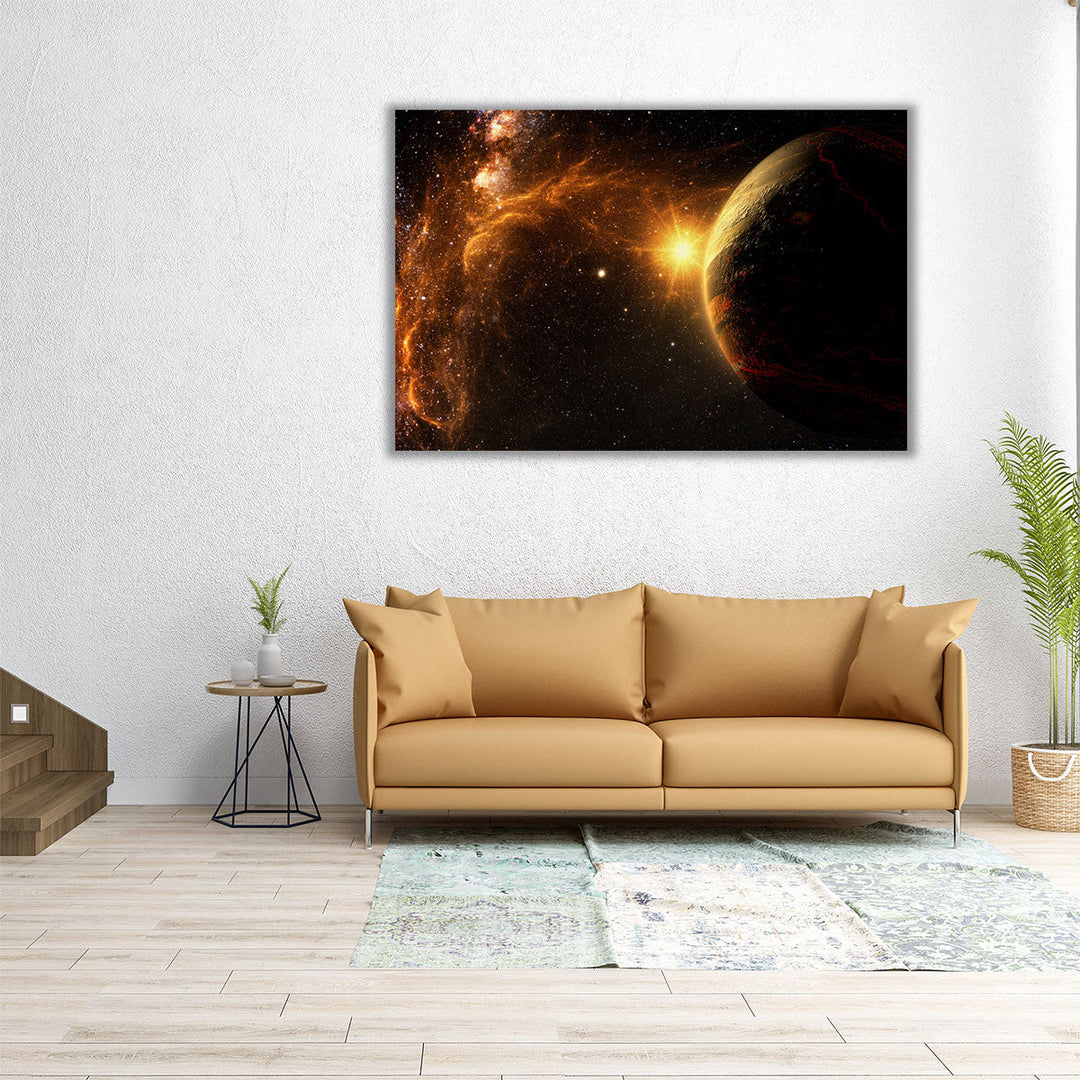 Exoplanet Exploration - Fantasy and Surreal Landscape - Canvas Print Wall Art