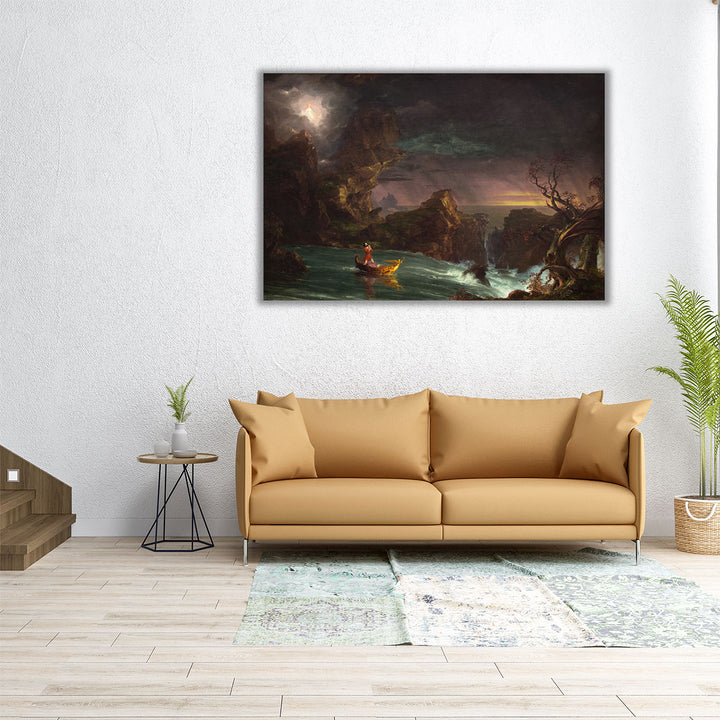 soft hue river and brown mountain panorama