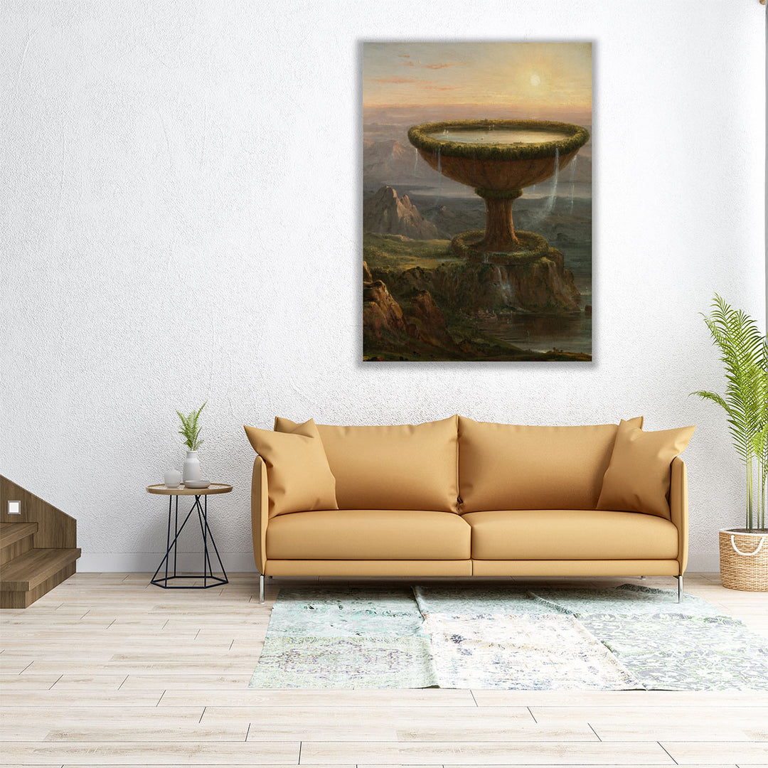 30x40 Canvas Print – textured oil sunset view