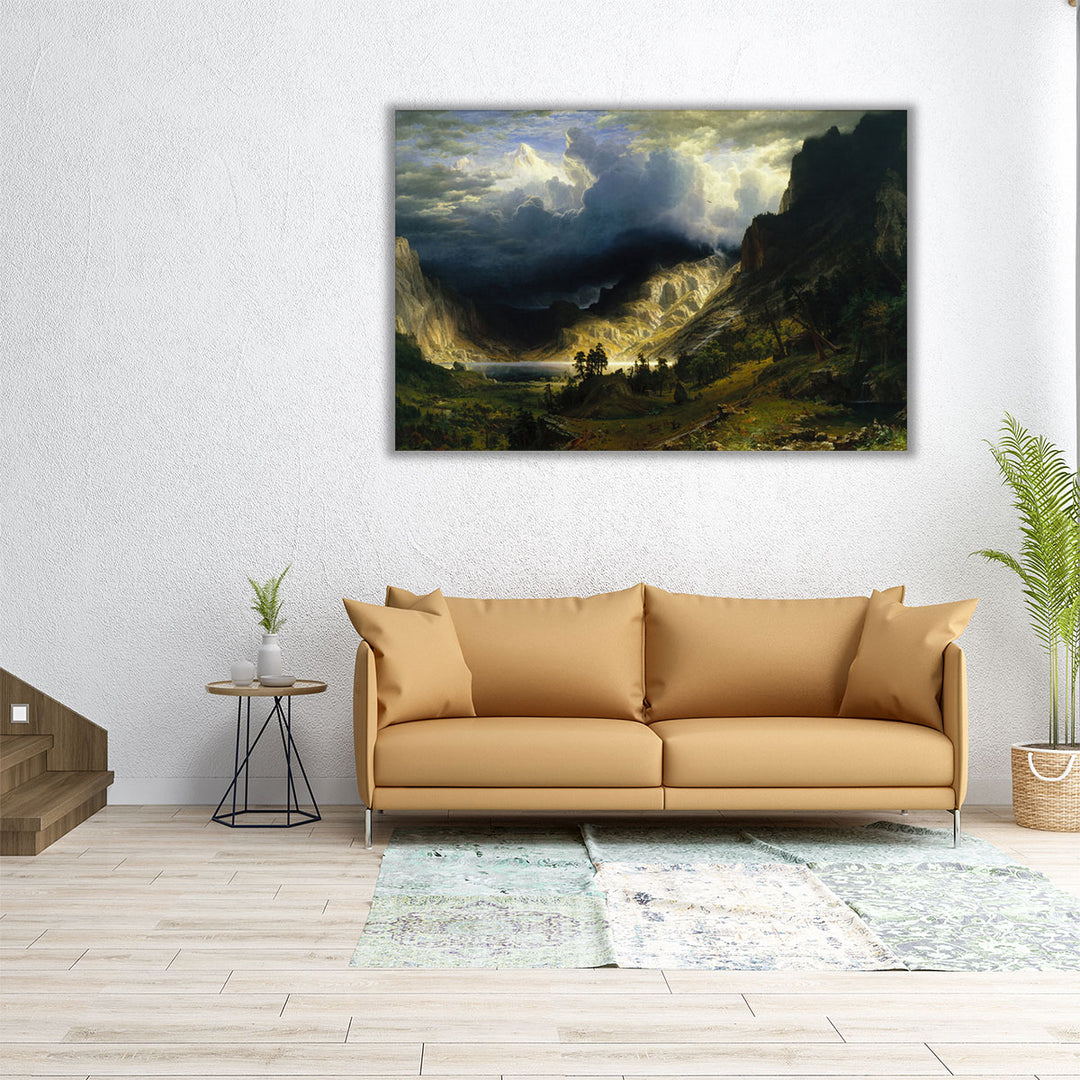 36x24 Canvas Print stormy mountain vista
