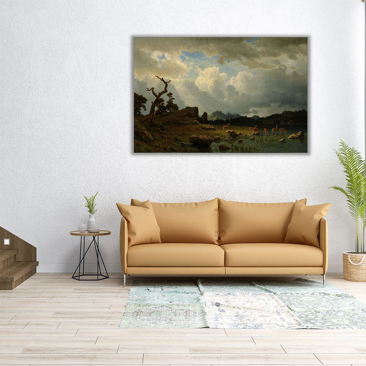 48×32 hallway landscape and cloud canvas