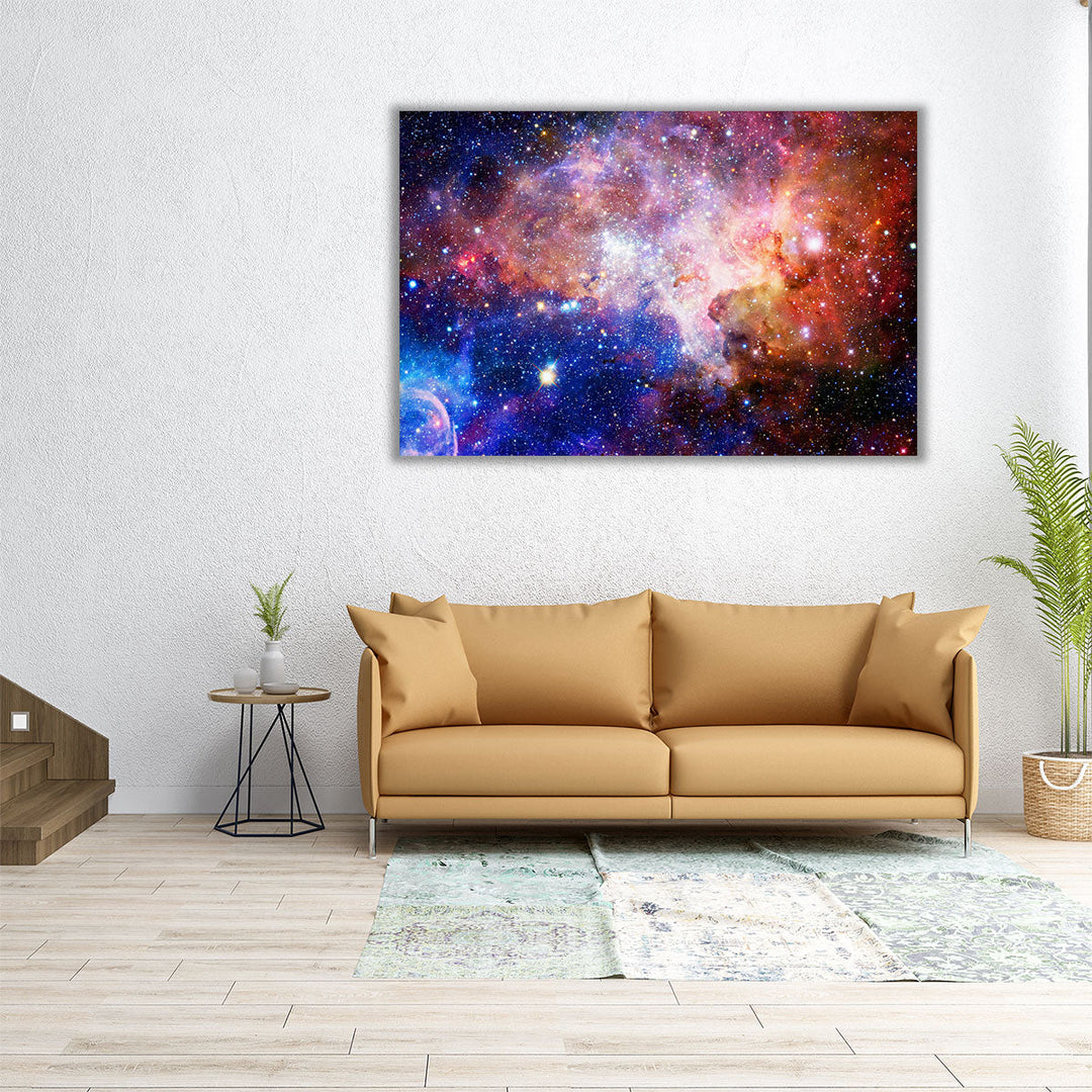 Nebula and Galaxies in Deep Space - Canvas Print Wall Art