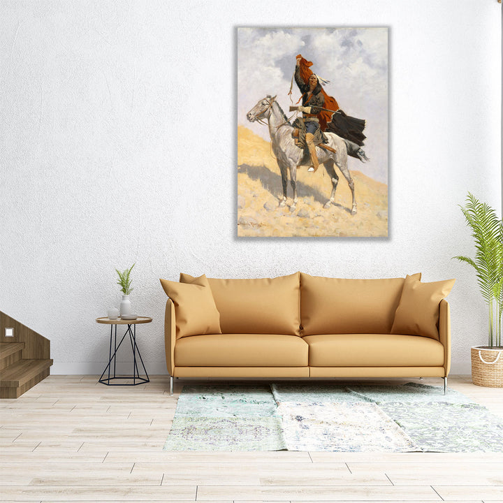 30x40 Canvas Print – sepia horse and cowboy art