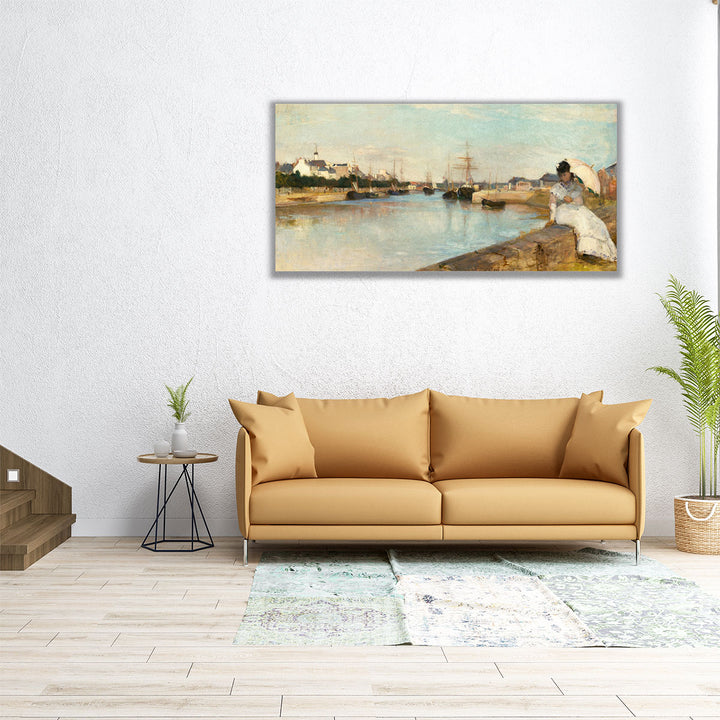 36x18 Canvas Print – soft impressionist sea scene