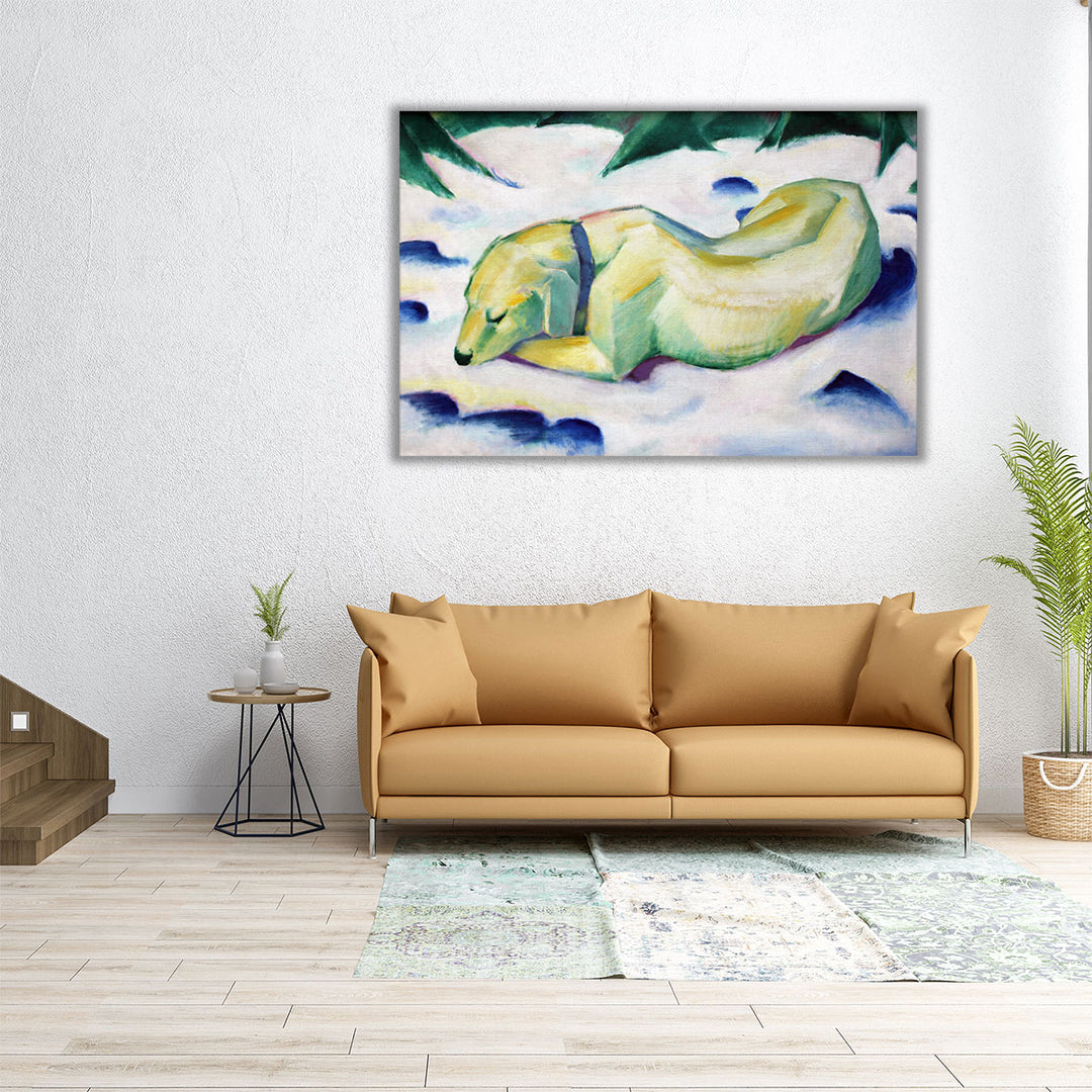 Canvas print dog brushstroke detail