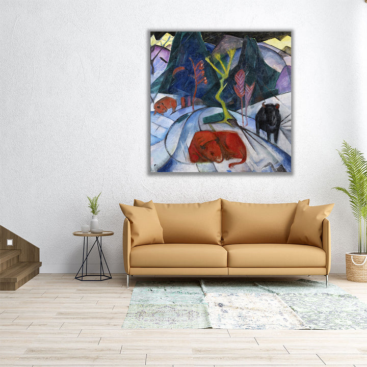 24×24 canvas bold bison scenic backdrop