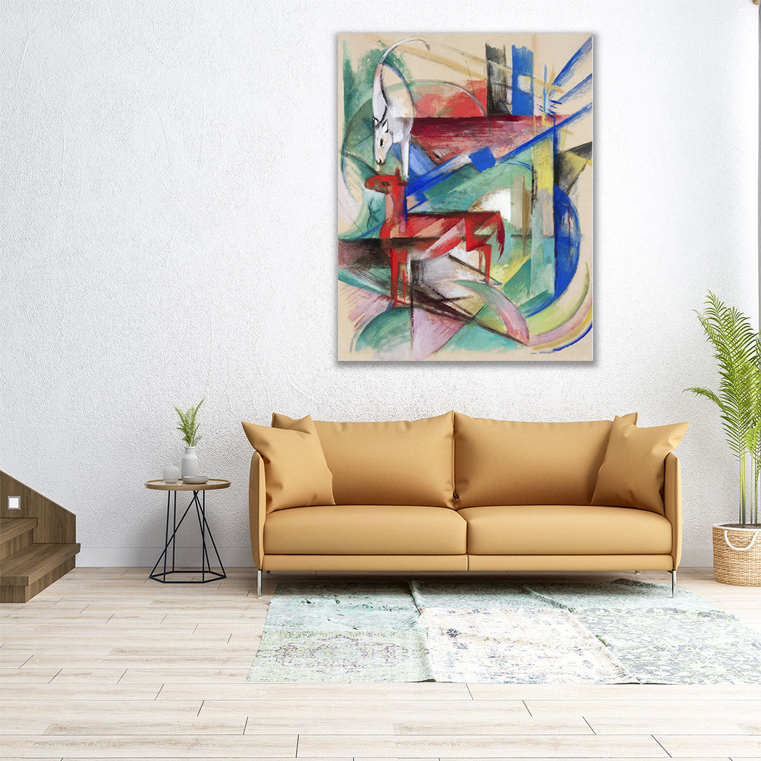 32x40 canvas geometric animal art