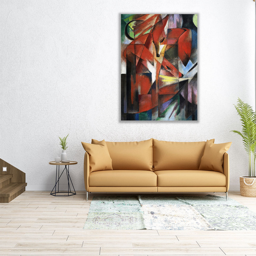 36×48 canvas print dynamic red accent