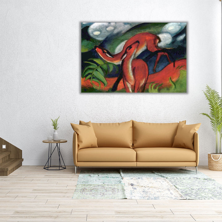 Red Deer II, 1912 - Canvas Print Wall Art