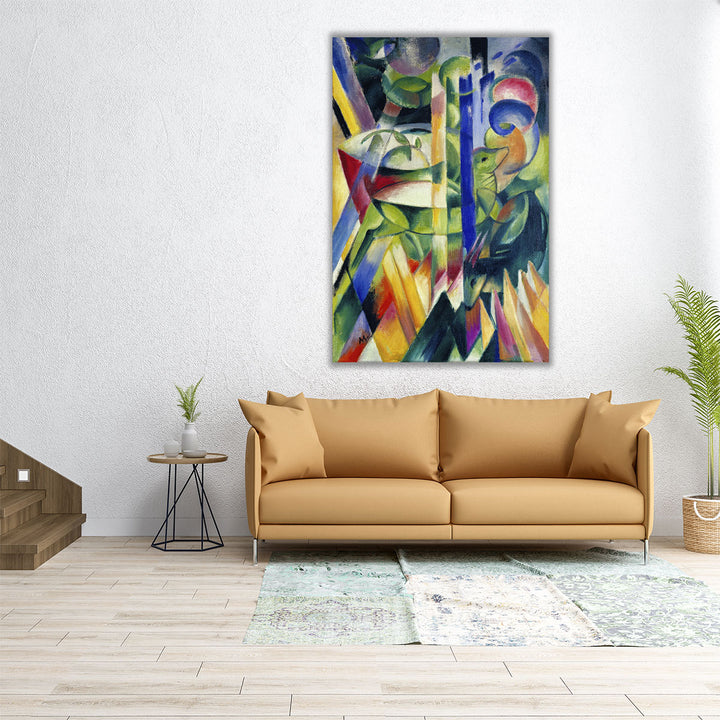 40x60 abstract goat and mountain canvas print