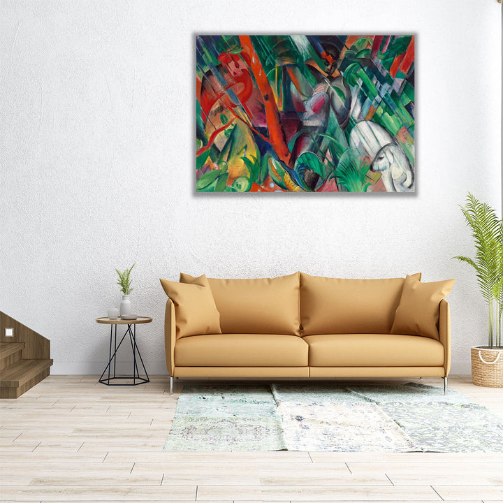 60x45 rain wall art with cubist design
