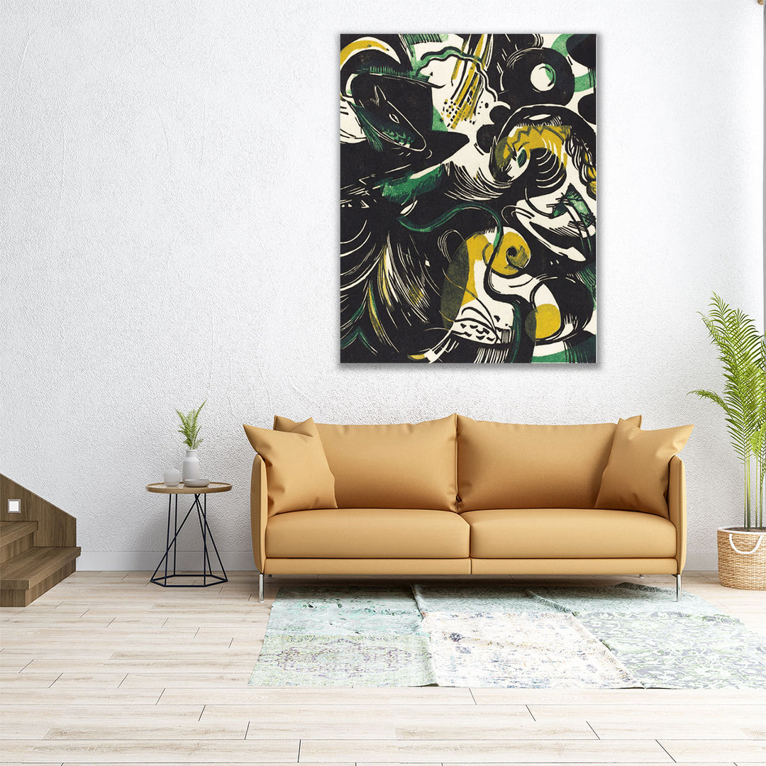 36x45 abstract black art on canvas