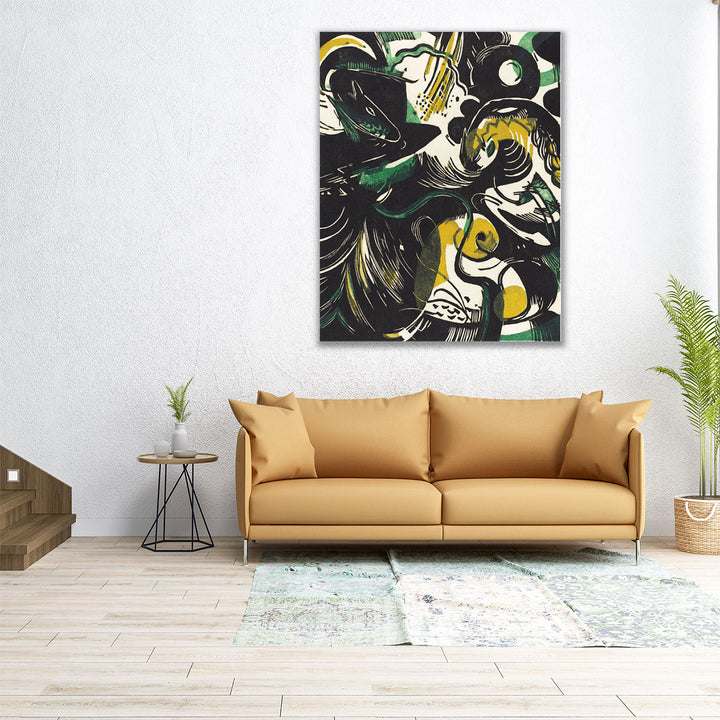 36x45 abstract black art on canvas