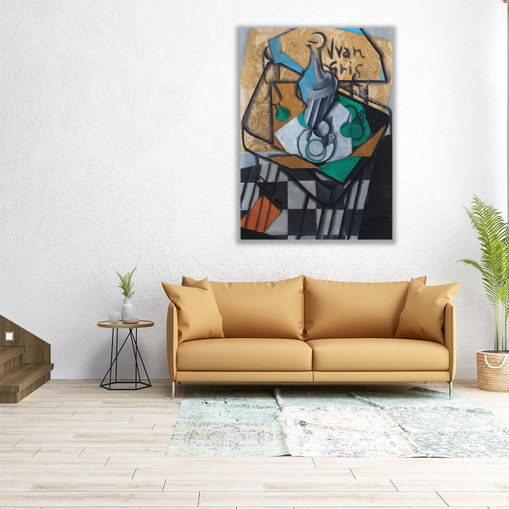 Wrapped canvas kitchen art neutral brown tones
