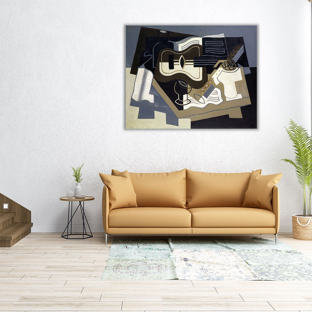 45x36 abstract guitar and clarinet canvas print